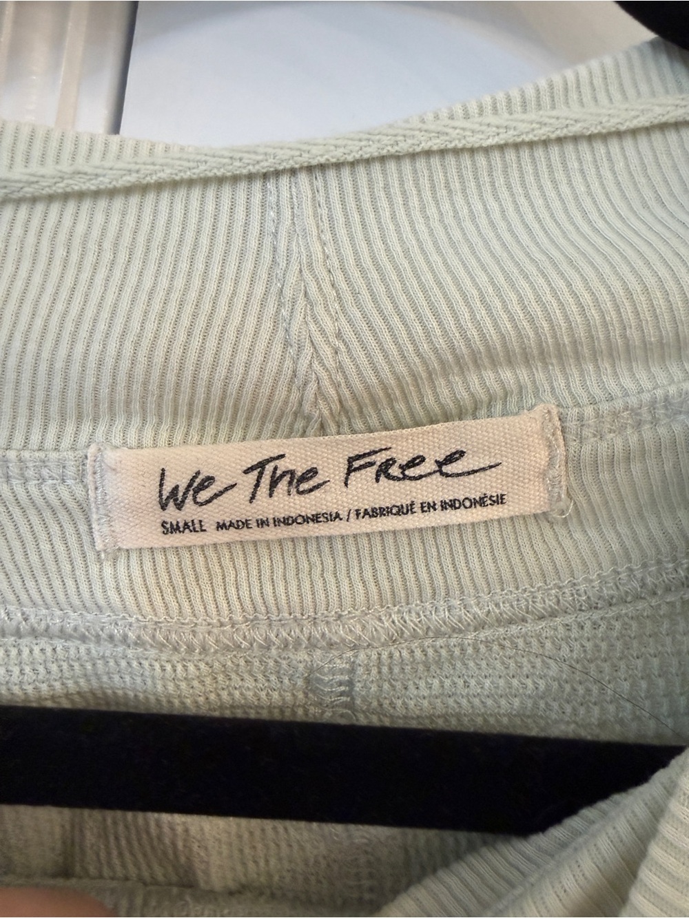 Free People We the Free - Women's Cropped Long-Sleeve Top - Sage Green - Picture 2 of 2